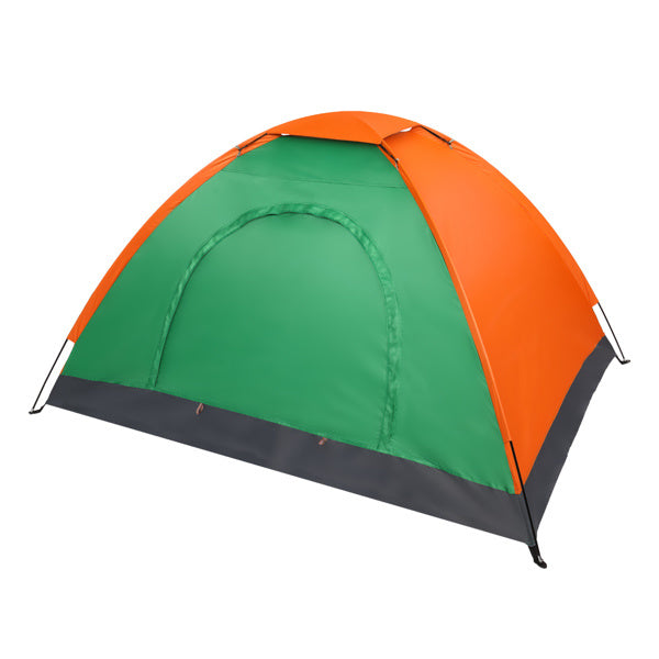 2-Person Waterproof Camping Dome Tent for Outdoor Hiking Survival Orange & Green Doba